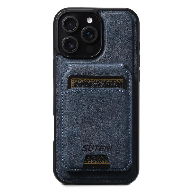 Suteni M5 Magnetic Card Bag MagSafe Leather Phone Case, For iPhone 14 Pro, For iPhone 14 Pro Max, For iPhone 13 Pro Max, For iPhone 13 Pro, For iPhone 13, For iPhone 12, For iPhone 12 Pro Max, For iPhone 12 Pro