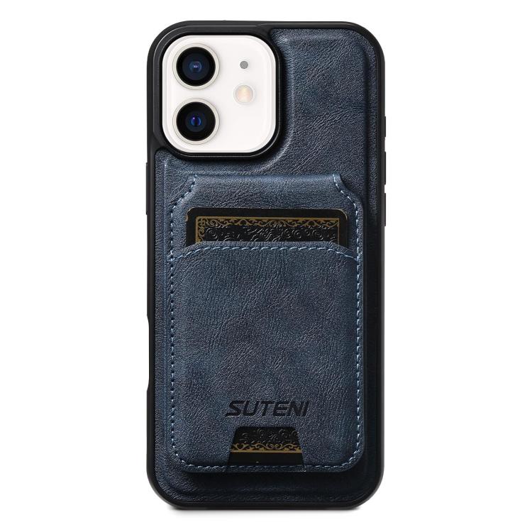 Suteni M5 Magnetic Card Bag MagSafe Leather Phone Case, For iPhone 14 Pro, For iPhone 14 Pro Max, For iPhone 13 Pro Max, For iPhone 13 Pro, For iPhone 13, For iPhone 12, For iPhone 12 Pro Max, For iPhone 12 Pro