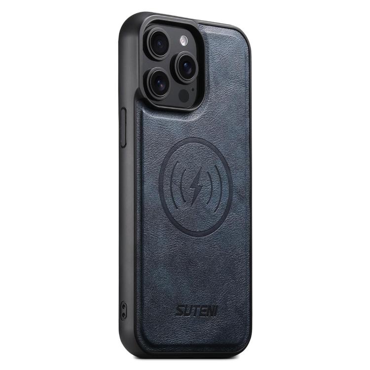Suteni G5 Cowhide Leather MagSafe Magnetic Phone Case, For iPhone 15 Pro Max, For iPhone 15 Pro, For iPhone 15 Plus, For iPhone 15, For iPhone 14 Plus, For iPhone 14, For iPhone 14 Pro, For iPhone 14 Pro Max