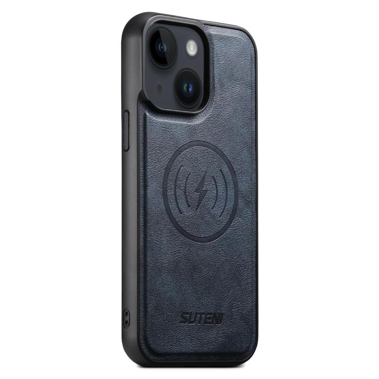 Suteni G5 Cowhide Leather MagSafe Magnetic Phone Case, For iPhone 15 Pro Max, For iPhone 15 Pro, For iPhone 15 Plus, For iPhone 15, For iPhone 14 Plus, For iPhone 14, For iPhone 14 Pro, For iPhone 14 Pro Max