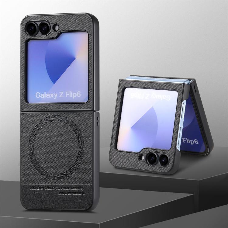 Twill Fabric Leather Skin Magnetic Back Phone Case