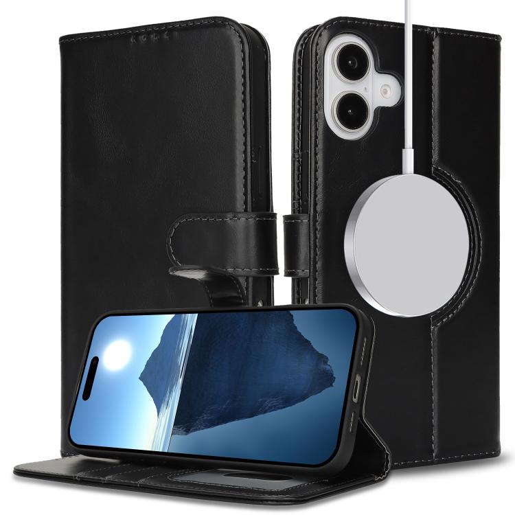 Genuine Leather Card Wallet MagSafe Phone Case, For iPhone 15 Pro Max, For iPhone 15 Pro, For iPhone 15 Plus / 14 Plus, For iPhone 15