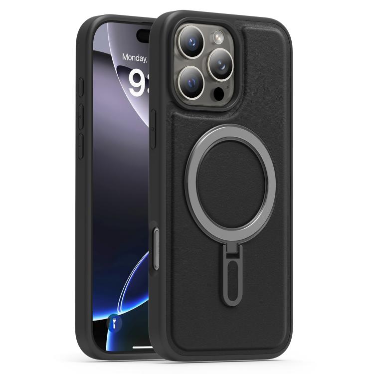 Silver Shield MagSafe Holder Shockproof Phone Case, For iPhone 16e, For iPhone 16 Pro Max, For iPhone 16 Pro