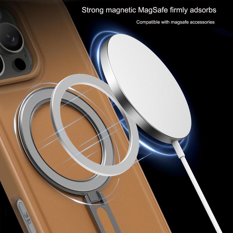 Silver Shield MagSafe Holder Shockproof Phone Case, For iPhone 15 Pro, For iPhone 15 Plus, For iPhone 15