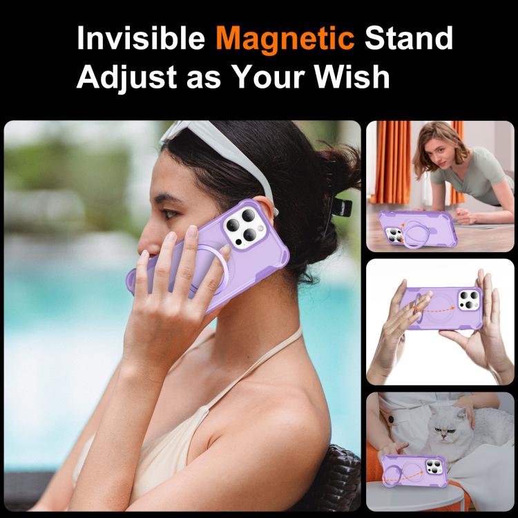 Yingcai Gears MagSafe Holder Shockproof Phone Case, For iPhone 14 Pro Max, For iPhone 13 Pro Max, For iPhone 13 Pro, For iPhone 13