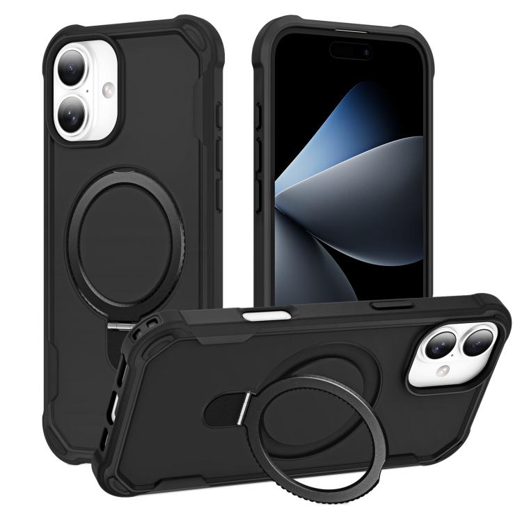 Yingcai Gears MagSafe Holder Shockproof Phone Case, For iPhone 16e, For iPhone 16 Pro Max, For iPhone 16 Pro, For iPhone 16 Plus