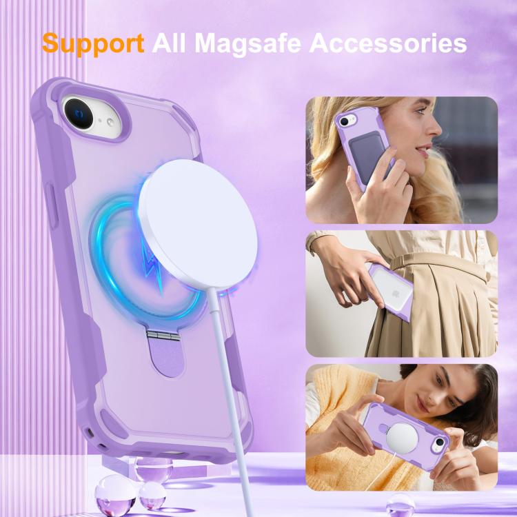 Yingcai Gears MagSafe Holder Shockproof Phone Case, For iPhone 16e, For iPhone 16 Pro Max, For iPhone 16 Pro, For iPhone 16 Plus