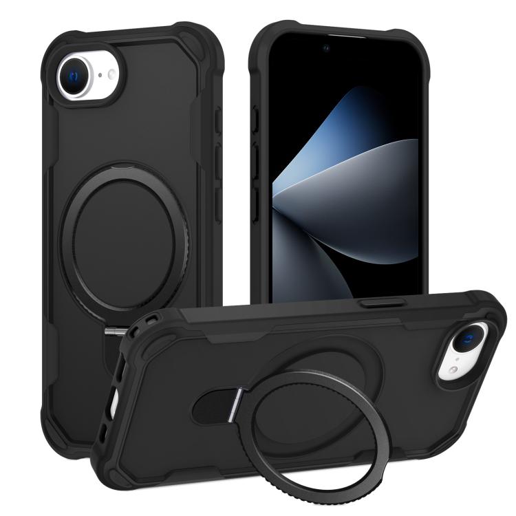 Yingcai Gears MagSafe Holder Shockproof Phone Case, For iPhone 16e, For iPhone 16 Pro Max, For iPhone 16 Pro, For iPhone 16 Plus