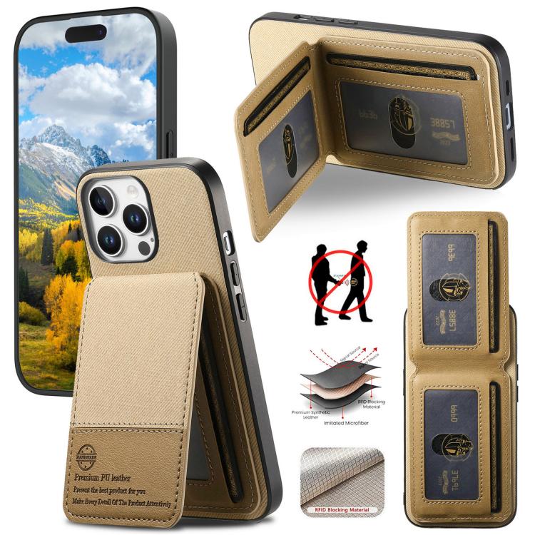 Twill Fabric Leather Vertical Flip RFID Card Bag Phone Case, For iPhone 11 Pro, For iPhone X / XS