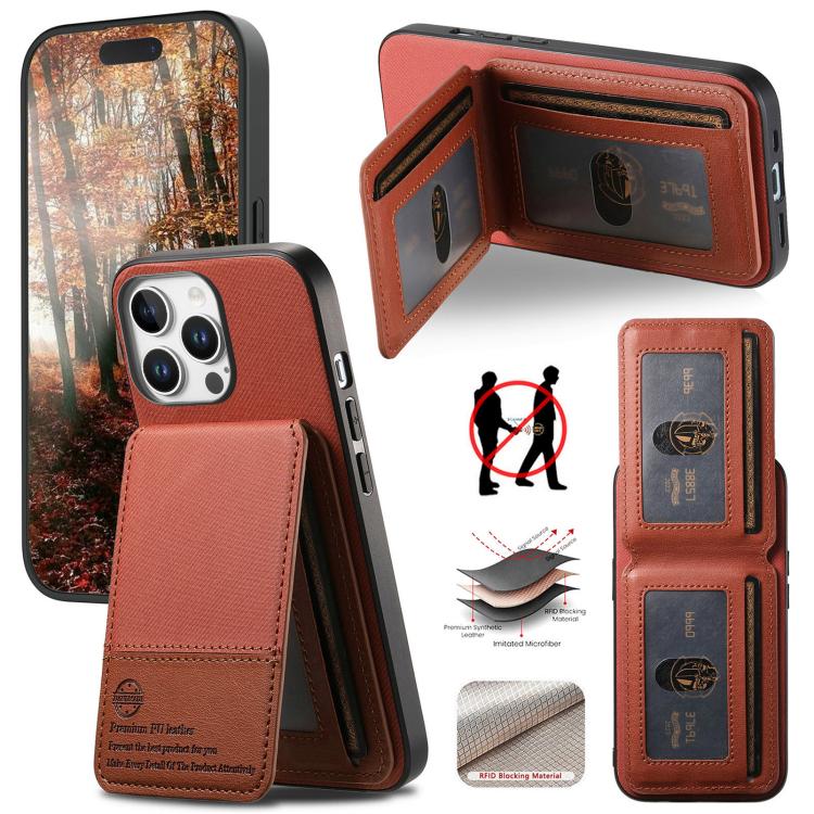 Twill Fabric Leather Vertical Flip RFID Card Bag Phone Case, For iPhone 11 Pro, For iPhone X / XS