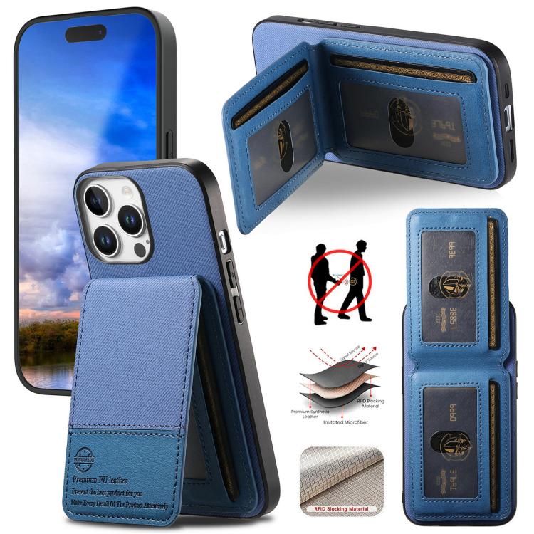 Twill Fabric Leather Vertical Flip RFID Card Bag Phone Case, For iPhone 11 Pro, For iPhone X / XS