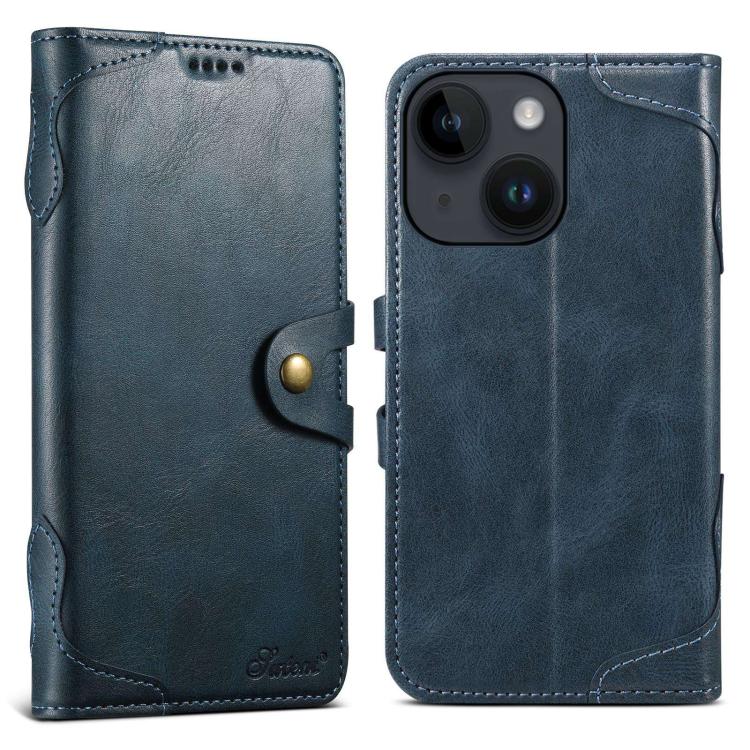 Suteni Q-03 Oil Wax Magnetic Clasp Leather Phone Case, For iPhone 14 Pro Max, For iPhone 13 Pro Max, For iPhone 13 Pro, For iPhone 13, For iPhone 13 mini, For iPhone 12 Pro