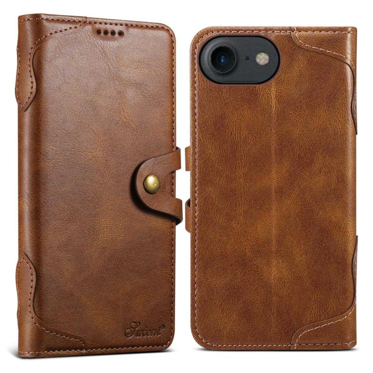 Suteni Q-03 Oil Wax Magnetic Clasp Leather Phone Case, For iPhone 12 Pro Max, For iPhone 12 mini, For iPhone 7 / 8 / SE 2022, For iPhone 11 Pro Max, For iPhone 11, For iPhone 11 Pro