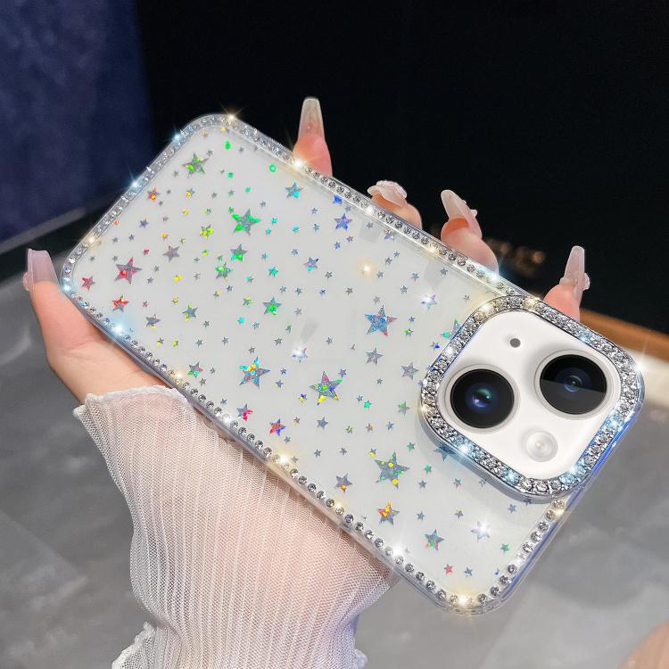 Rhinestone Glitter TPU 4-corners Anti-fall Phone Case, For iPhone 13 Pro, For iPhone 13
