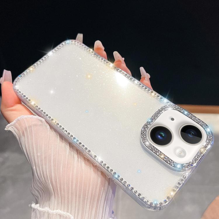 Rhinestone Glitter TPU 4-corners Anti-fall Phone Case, For iPhone 16, For iPhone 15 Pro Max, For iPhone 15 Pro, For iPhone 15