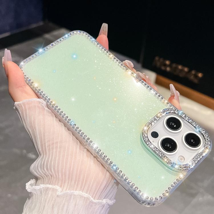 Rhinestone Glitter TPU 4-corners Anti-fall Phone Case, For iPhone 16e, For iPhone 16 Pro Max, For iPhone 16 Pro, For iPhone 16 Plus