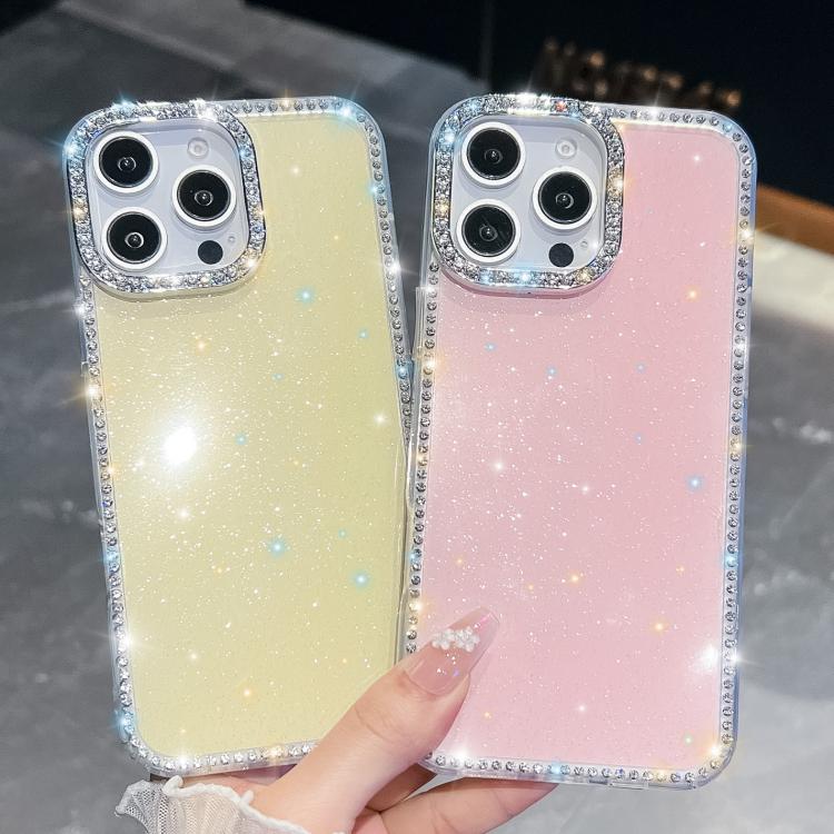 Rhinestone Glitter TPU 4-corners Anti-fall Phone Case, For iPhone 16e, For iPhone 16 Pro Max, For iPhone 16 Pro, For iPhone 16 Plus