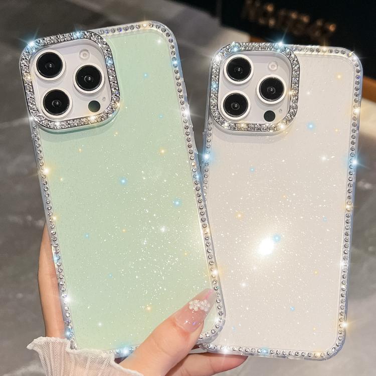 Rhinestone Glitter TPU 4-corners Anti-fall Phone Case, For iPhone 16e, For iPhone 16 Pro Max, For iPhone 16 Pro, For iPhone 16 Plus
