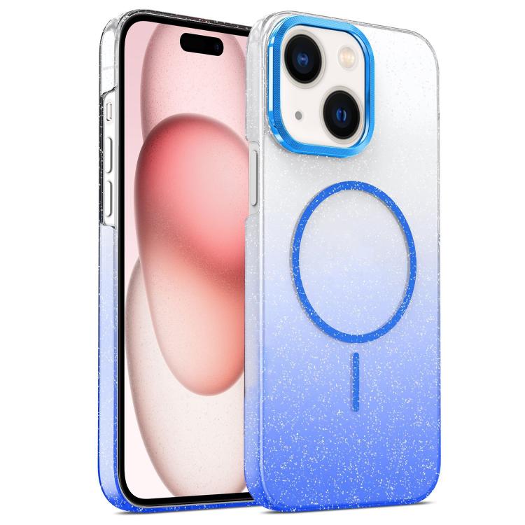 Gold Diamond Glitter Gradient MagSafe Shockproof Phone Case, For iPhone 16, For iPhone 15 Pro Max, For iPhone 15 Pro, For iPhone 15 Plus