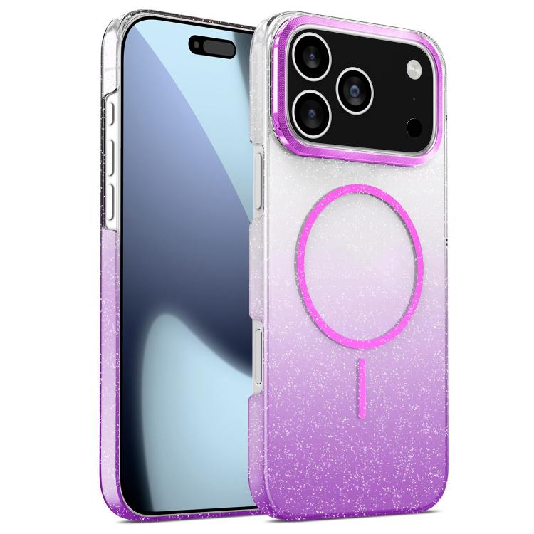 Gold Diamond Glitter Gradient MagSafe Shockproof Phone Case, For iPhone 17 Pro Max, For iPhone 17 Pro, For iPhone 17, For iPhone 17 Air