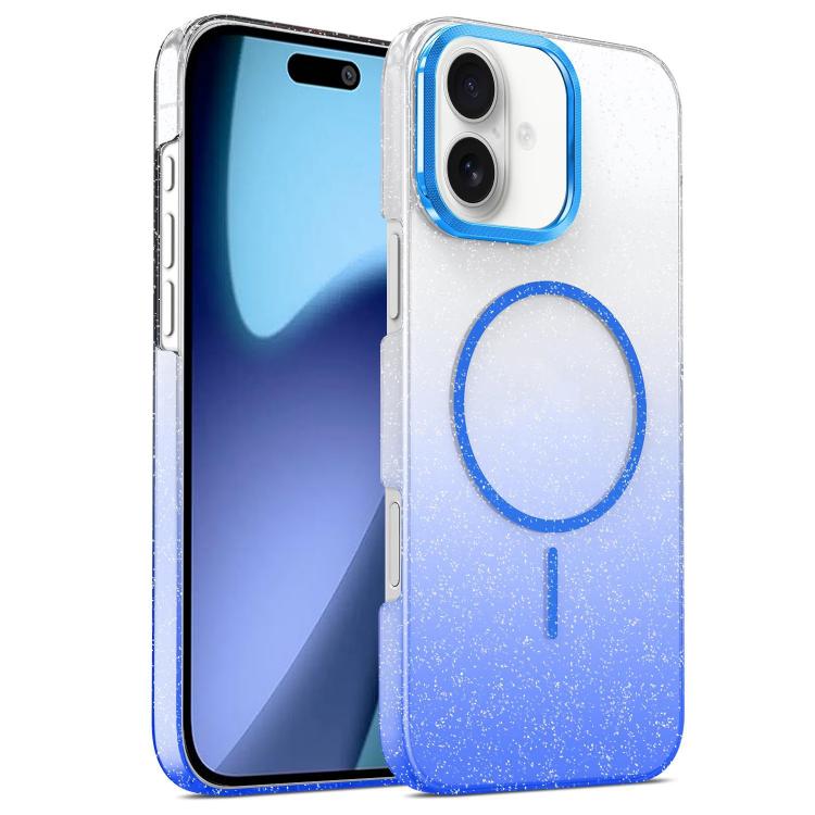 Gold Diamond Glitter Gradient MagSafe Shockproof Phone Case, For iPhone 17 Pro Max, For iPhone 17 Pro, For iPhone 17, For iPhone 17 Air