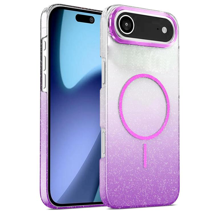 Gold Diamond Glitter Gradient MagSafe Shockproof Phone Case, For iPhone 17 Pro Max, For iPhone 17 Pro, For iPhone 17, For iPhone 17 Air
