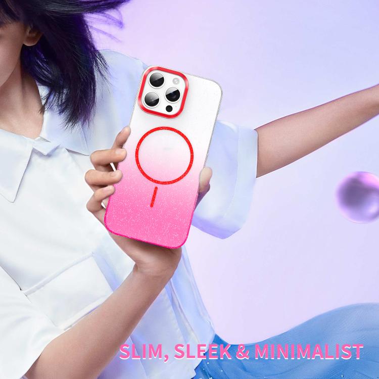Gold Diamond Glitter Gradient MagSafe Shockproof Phone Case, For iPhone 15, For iPhone 14 Plus, For iPhone 14, For iPhone 14 Pro