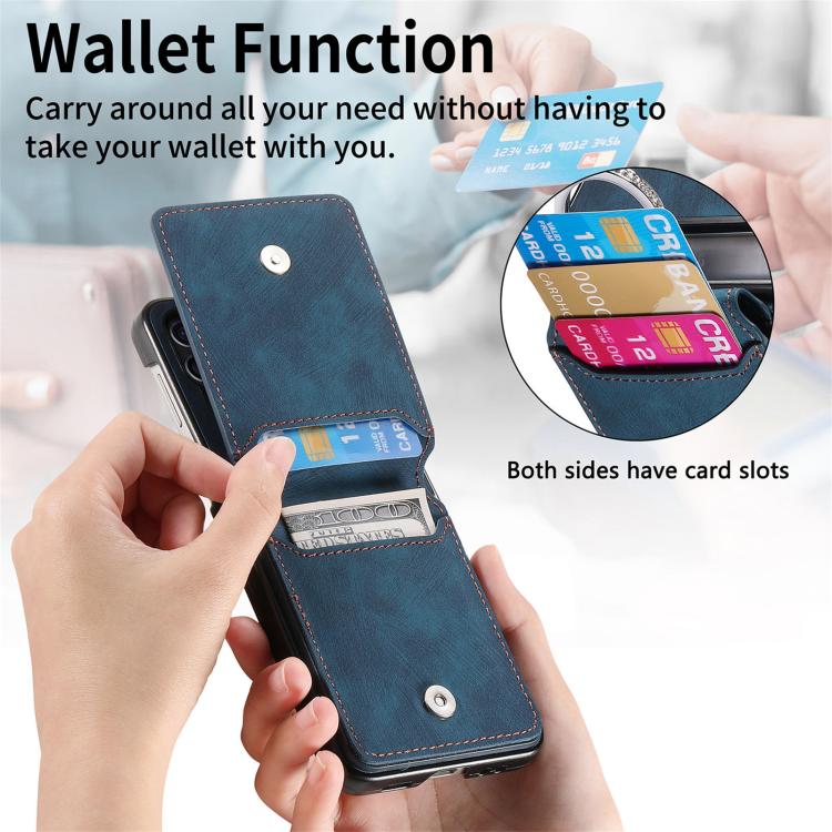 Retro Leather Ring Vertical Flip Wallet Phone Case