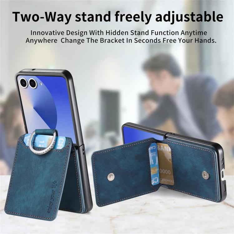 Retro Leather Ring Vertical Flip Wallet Phone Case