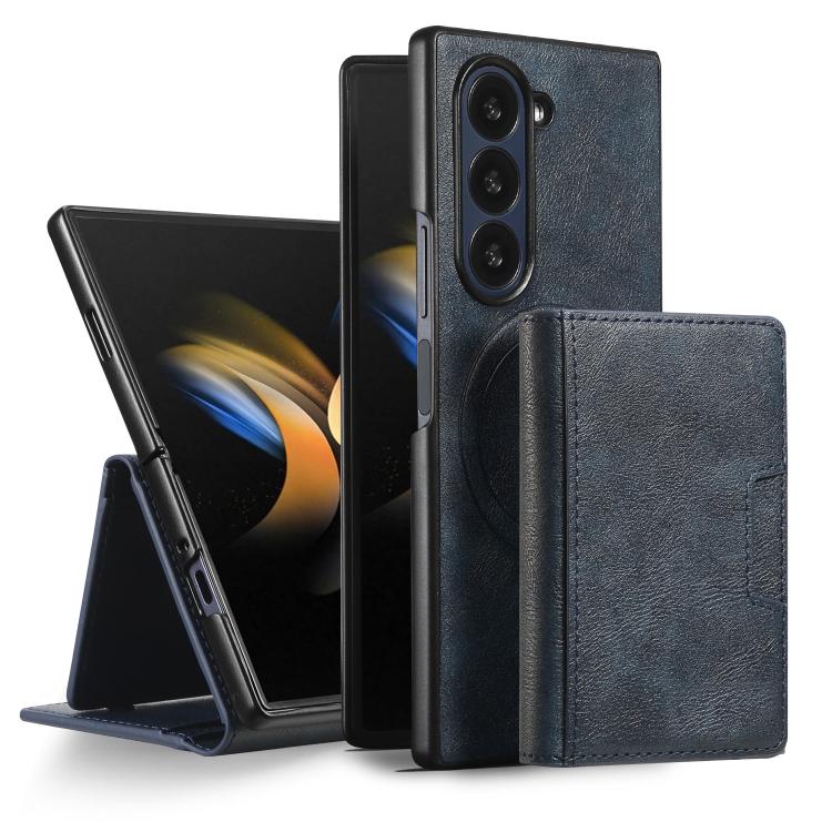 Kalebol Strong Magnetic MagSafe Tri-Fold Wallet Leather Phone Case