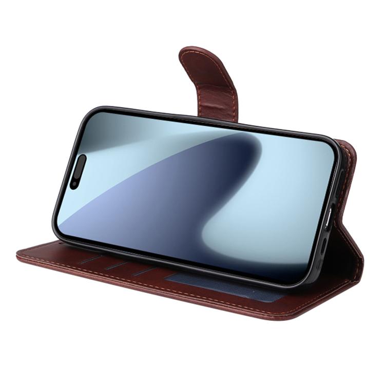 ENKAY Card Wallet Calf Texture Leather Phone Case with Thickened Glue No White Edge Film, For iPhone 17 Pro Max, For iPhone 17 Pro, For iPhone 17, For iPhone 17 Air