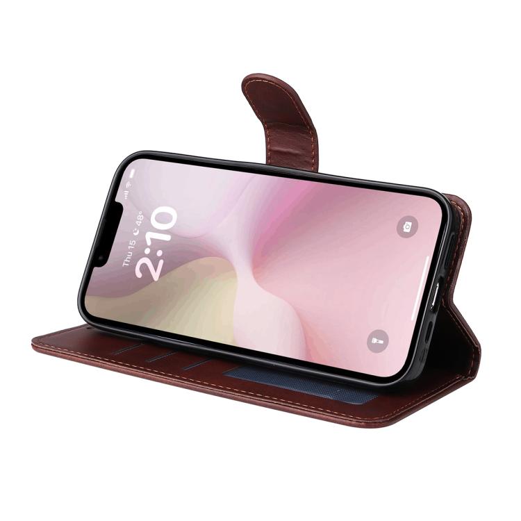 ENKAY Card Wallet Calf Texture Leather Phone Case with Thickened Glue No White Edge Film, For iPhone 16e, For iPhone 16 Pro Max, For iPhone 16 Pro, For iPhone 16 Plus