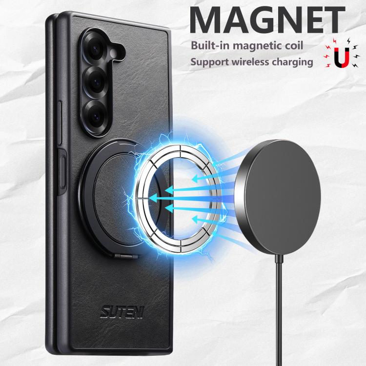Suteni G3 Oil Wax 360 Rotation Holder MagSafe Back Phone Case