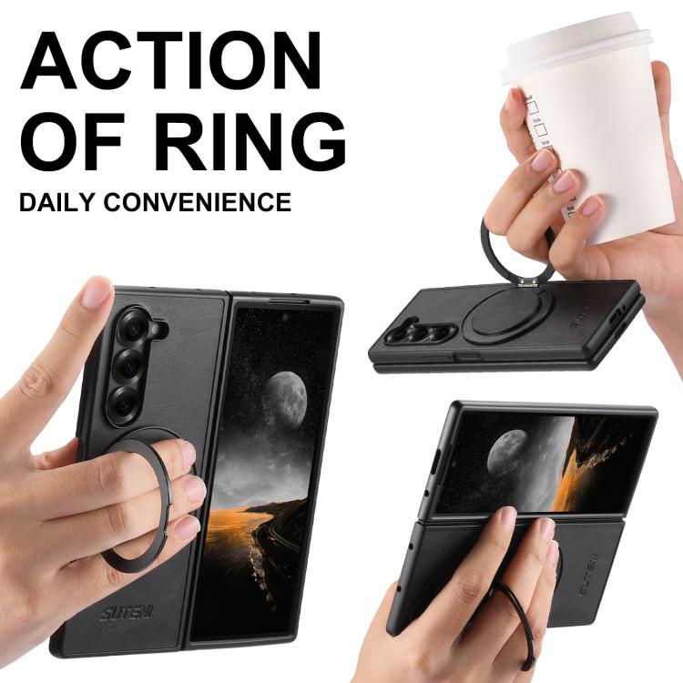 Suteni G3 Oil Wax 360 Rotation Holder MagSafe Back Phone Case