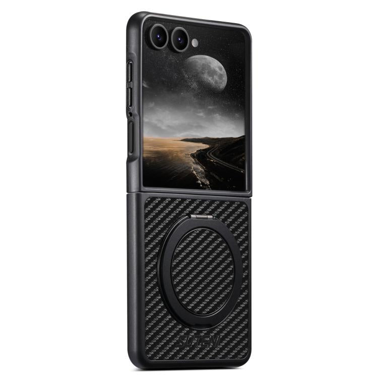 Suteni G3 Carbon Fiber Leather 360 Rotation Holder MagSafe Phone Case
