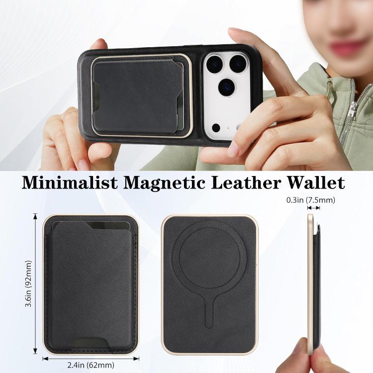 Kalebol Slim MagSafe Ring Magnetic Card Bag Leather Phone Case, For iPhone 17 Pro Max, For iPhone 17 Pro, For iPhone 17, For iPhone 17 Air