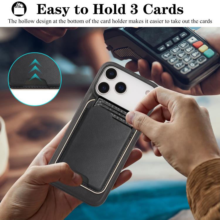 Kalebol Slim MagSafe Ring Magnetic Card Bag Leather Phone Case, For iPhone 17 Pro Max, For iPhone 17 Pro, For iPhone 17, For iPhone 17 Air
