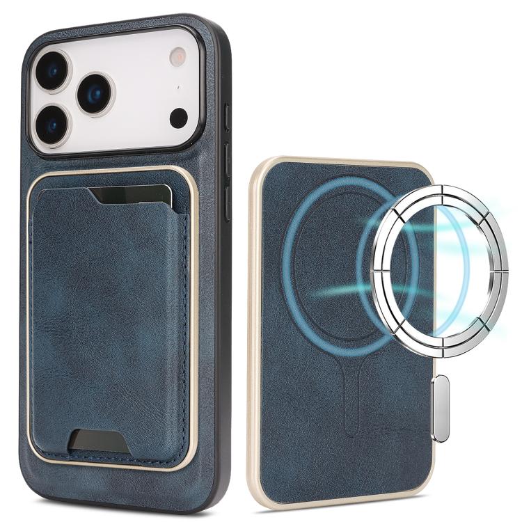 Kalebol Slim MagSafe Ring Magnetic Card Bag Leather Phone Case, For iPhone 17 Pro Max, For iPhone 17 Pro, For iPhone 17, For iPhone 17 Air
