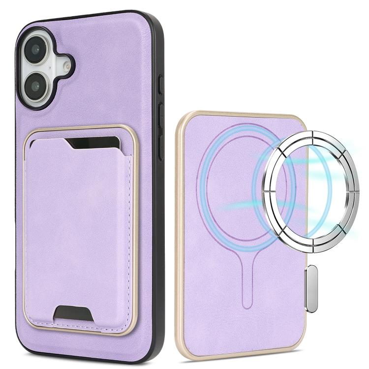 Kalebol Slim MagSafe Ring Magnetic Card Bag Leather Phone Case, For iPhone 17 Pro Max, For iPhone 17 Pro, For iPhone 17, For iPhone 17 Air