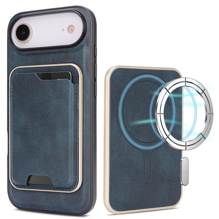 Kalebol Slim MagSafe Ring Magnetic Card Bag Leather Phone Case, For iPhone 17 Pro Max, For iPhone 17 Pro, For iPhone 17, For iPhone 17 Air