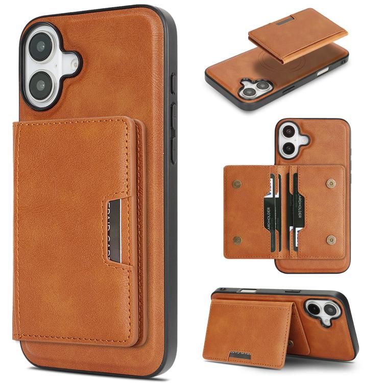 Kalebol Strong MagSafe Magnetic Two-Fold Card Bag Leather Phone Case, For iPhone 17 Pro Max, For iPhone 17 Pro, For iPhone 17, For iPhone 17 Air