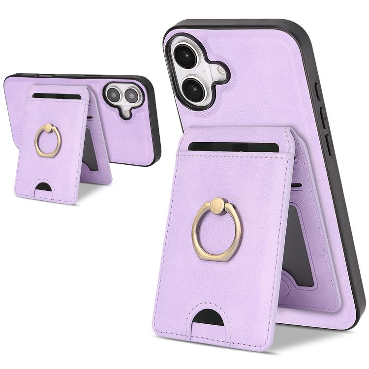 Kalebol Strong MagSafe Ring Magnetic Card Bag Holder Leather Phone Case, For iPhone 17 Pro Max, For iPhone 17 Pro, For iPhone 17, For iPhone 17 Air