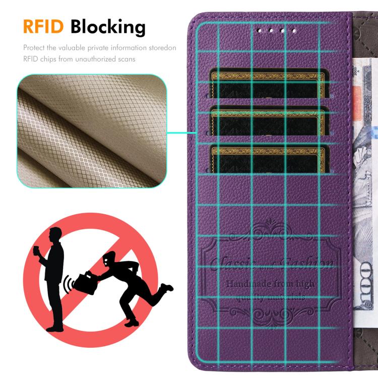 ENKAY RFID Blocking Wallet Kickstand Litchi Texture Leather Phone Case, For iPhone 17 Pro Max, For iPhone 17 Pro, For iPhone 17, For iPhone 17 Air