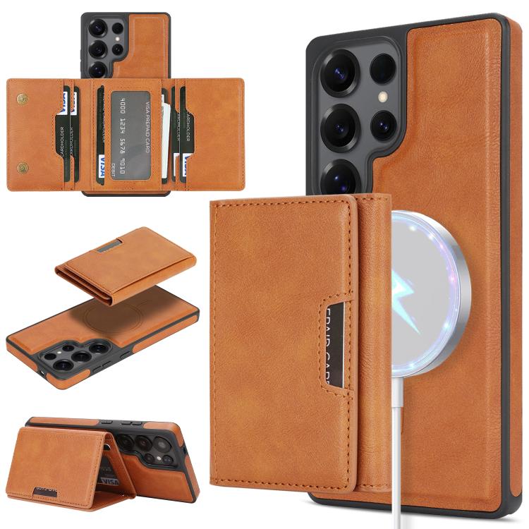 Kalebol Strong Magnetic MagSafe Tri-Fold Wallet Side Sticker Leather Phone Case