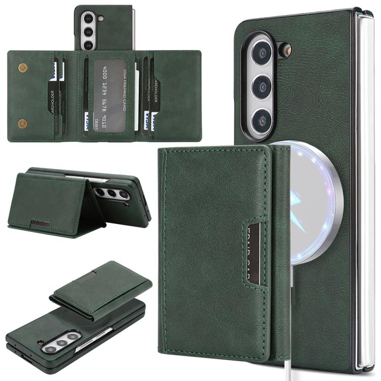 Kalebol Strong Magnetic MagSafe Tri-Fold Wallet Side Sticker Leather Phone Case