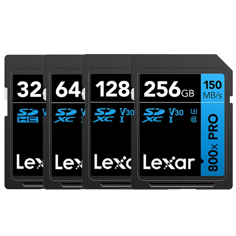 Lexar SD-800X Pro High Speed SD Card SLR Camera Memory Card, 32GB, 64GB, 128GB, 256GB