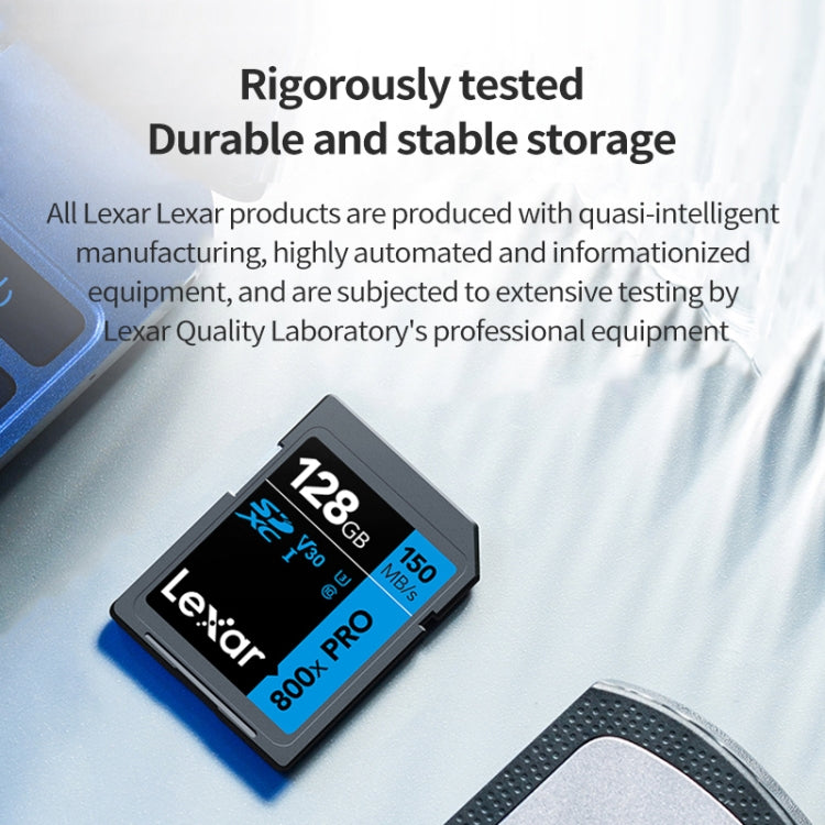 Lexar SD-800X Pro High Speed SD Card SLR Camera Memory Card, 32GB, 64GB, 128GB, 256GB