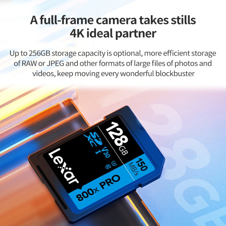 Lexar SD-800X Pro High Speed SD Card SLR Camera Memory Card, 32GB, 64GB, 128GB, 256GB