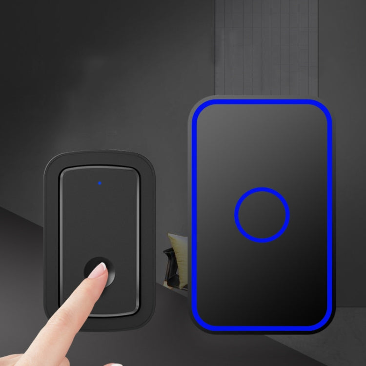 CACAZI A19 One Button Three Receivers Wireless Music Doorbell without Battery, 1 For 3 US, 1 For 3 EU, 1 For 3 UK