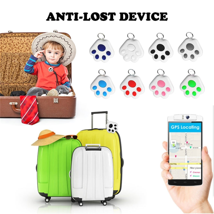 2 PCS HYC-09 Dog Paw Bluetooth Anti-Lost Device Pet Tracking Locator Keychain Smart Search Two-Way Alarm, Dog Paw Red, Dog Paw Dark Blue, Dog Paw Dark Gray, Dog Paw Black, Dog Paw White, Dog Paw Light Blue, Dog Paw Green, Dog Paw Pink